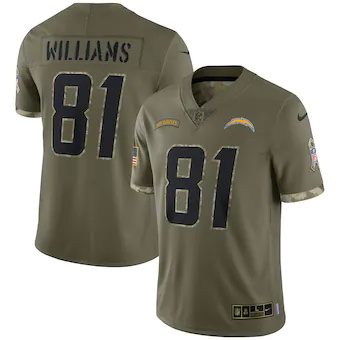 mens nike mike williams olive los angeles chargers 2022 sal